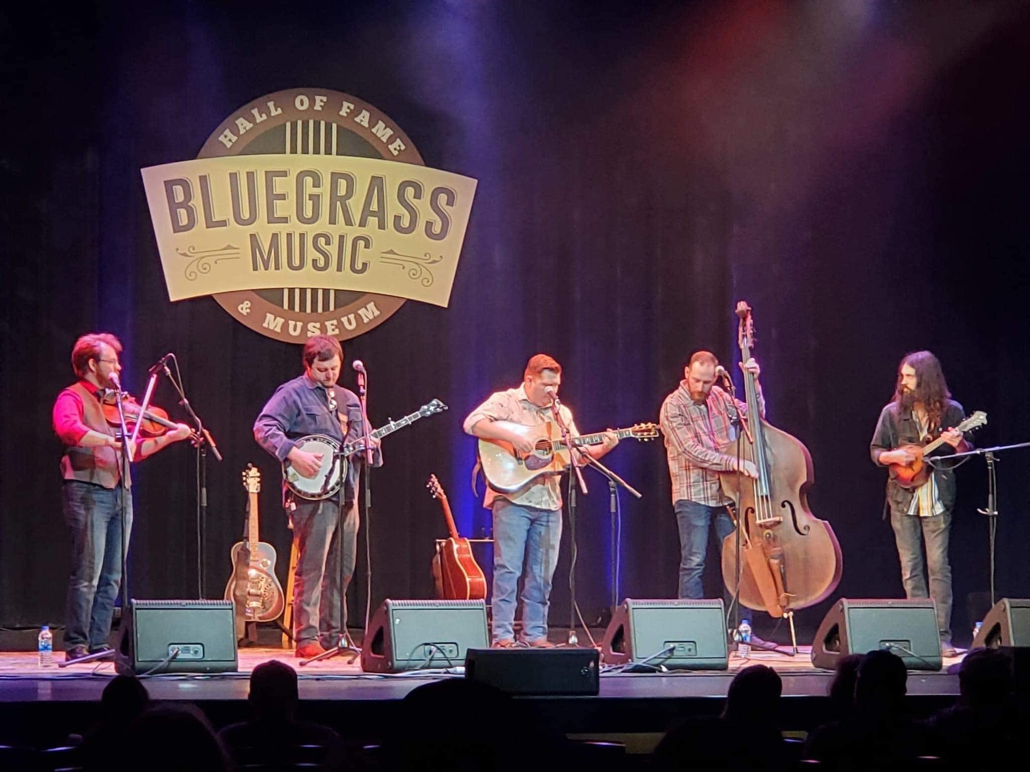 Bluegrass band on stage