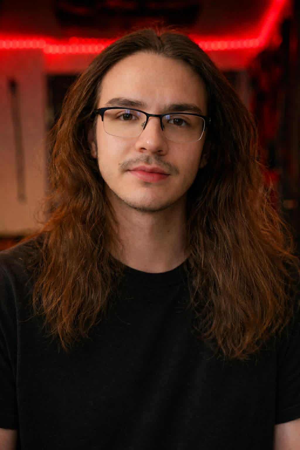 Jack Bartley holding a bass guitar